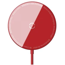 Зарядний пристрій Baseus Wireless Charger MagSafe Simple Mini 15W Red (WXJK-H09) для iPhone 16 I 15 I 14 I 13 I 12 series: Особливості MagSafe