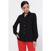 Блуза FashionUp BZ-1789B 42 чорна з довгим рукавом: Сезон Демісезон