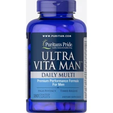 Puritan's Pride Ultra Vita Man Time Release 180 coated caplets Вітаміни для чоловіків: Тип мультивітаміни