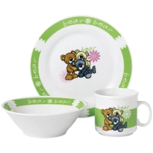 Набор детской посуды Limited Edition BEAR (3 предмета) (D1216): Материал фарфор