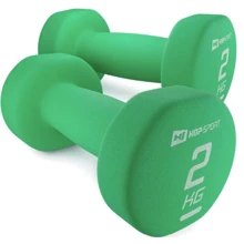 Гантель Hop-Sport HS-V020DR 2x2 кг зелений (5902308226463): Вага гантелі, кг 2