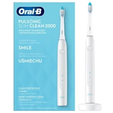 Зубная щетка Braun Oral-B Pulsonic Slim Clean 2000 White: Назначение взрослая