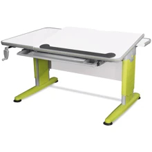 Стол Mealux Detroit Green (арт.BD-320 MC/G) - столешница белая / цвет пластика зеленый: Тип Парта