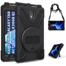 Аксессуар для планшетных ПК BeCover Heavy Duty Case with Stand Black for Samsung X306B Galaxy Tab Active 5 (710949): Цвет черный