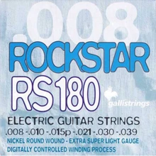 Струна для гитар Струны для электрогитары Galli Rock Star RS180 (08-39) Extra Super Light: Тип Комплект струн