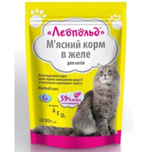 Вологий корм для кішок Hairball care М'ясний корм в желе з яловичиною 85 г х 24 шт. (4820185491747-24): Тип вологий корм