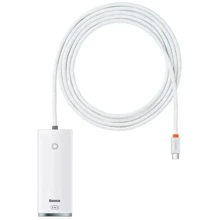 Адаптер Baseus Adapter Lite Series USB-C to 4xUSB White (WKQX030502): Колір белый