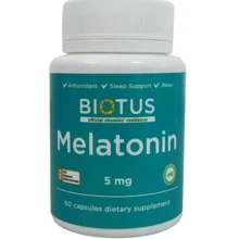 Biotus Melatonin 5 mg Мелатонін 60 капсул: Форма випуску капсули