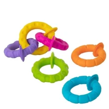 Набор прорезывателей для зубов Гибкие колечки Fat Brain Toys pipSquigz Ringlets (F250ML): Производитель Fat Brain Toys