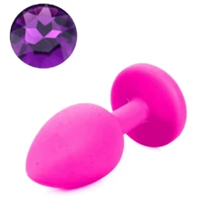Силиконовая анальная пробка с кристаллом Silicon Pink 03 ( размер S ), SKN-SIL-PINK 03: Для кого Унисекс