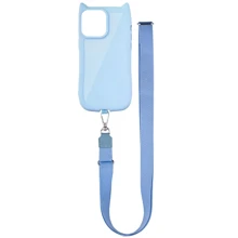 Чохол для iPhone TPU Case Getman Cat with straps Blue for iPhone 14 Pro: Колір синий