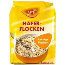 Овсяные хлопья цельнозерновые APTI Haferflocken Vollkern 500 г: Вес нетто 500 г