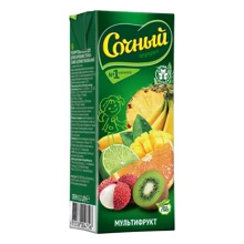 Сочный фрукт нектар мультифруктовый сочный 0,2 л (4813538004756): Тип Нектар