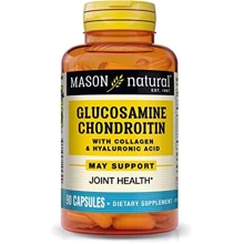 Mason Natural Glucosamine Chondroitin With Collagen & Hyaluronic Acid Глюкозамин, хондроитин с коллагеном и гиалуроновой кислотой 90 капсул: Тип Глюкозамин