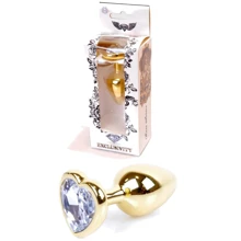 Анальна пробка із кристалом BOSS of TOYS Boss Series - Jewellery Gold Heart PLUG Clear S, BS6400039: Для кого унісекс