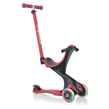 Самокат GLOBBER серии GO UP COMFORT LIGHTS 5в1 красный, колеса с подсветкой, 20/50кг (459-102-2): Количество колес 3