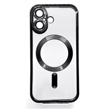 Чехол для iPhone BeCover Chrome Case with MagSafe Black for iPhone 16 (712070): Цвет черный
