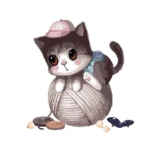Картина по номерам Brushme Маленький котик с клубком 40х50 см (GX8400): Производитель Brushme