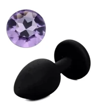 Силіконова анальна пробка із кристалом Silicon Black 05 ( розмір S ), SKN-SIL-BLACK 05: Для кого унісекс
