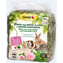 Сено для грызунов Gimbi с розой и мятой 500 г (4002064205090): Вид Корм