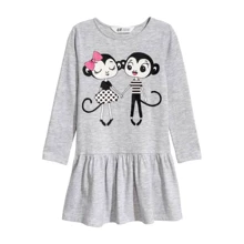 Платье H&M б5651867 98-104 см серое: Пол Девочка