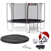 Батут Hop-Sport 12ft black/blue чорно-синій із внутрішньою сіткою 366 см: Виробник Hop-Sport