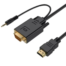 Кабель и переходник Cablexpert HDMI - VGA, (M/F), 5 м, Black (A-HDMI-VGA-03-5M): Тип адаптер