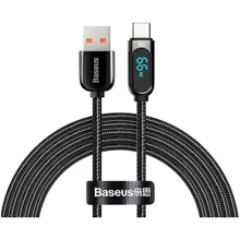 Кабель Baseus USB Cable to USB-C Display Fast Charging 66W 2m Black (CASX020101): Тип USB Cable - USB-C