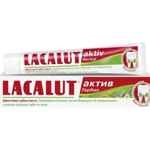 Lacalut Аktiv Herbal Зубная паста 75 ml: Назначение Очищение, Укрепление десен, Антибактериальное, От кровоточивости десен, Противовоспалительное, Свеже