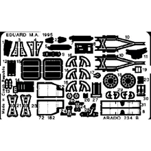 Фототравлення Eduard 1/72 Ar-234B-2 (рекомендовано для Dragon) EDU-72182: Виробник Eduard
