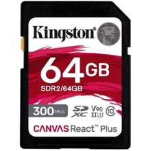 Карта памяти Kingston 64GB SDXC Class 10 UHS-II U3 (SDR2/64GB): Тип карты MicroSDXC