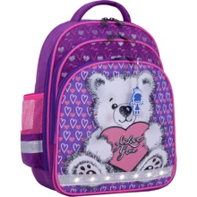 Рюкзак школьный Bagland Mouse 339 фиолетовый 377 (0051370): Возрастная группа от 6 до 10 лет