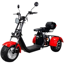 Трехколесный электроскутер Atlas Hunter 2500W Red: Допустимая нагрузка, кг 200