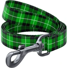 Поводок WAUDOG Nylon, рисунок "Шотландка зеленая" 15 мм 122 см разноцветный (4863): Тип Поводок