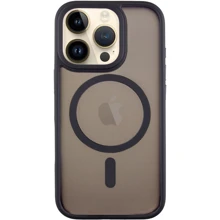 Чехол для iPhone Mobile Case TPU+PC Metal Buttons with MagSafe Black for iPhone 16 Pro: Цвет черный