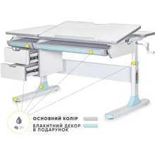 Детский стол Mealux Hamilton Multicolor BL Lite (BD-680 W/G MC + BL Lite): Тип Парта