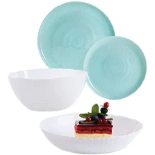 Столовий сервіз Luminarc Ammonite Turquoise & White 19 пр. (P9909): Кількість персон 6