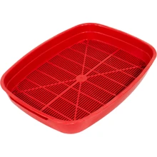 Туалет Lucky Pet с сеткой 37x28x6 см красный (553690): Вид Открытый
