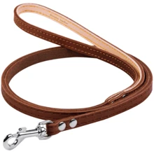 Поводок кожаный Collar одинарный непрошитый, 8мм/122см, Коричневый (4820152563873): Тип Поводок