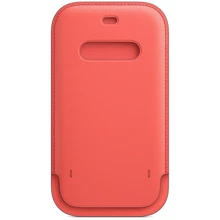 Чехол для iPhone Apple Leather Sleeve Case Pink Citrus (MHYA3) for iPhone 12/iPhone 12 Pro: Цвет розовый
