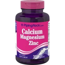 Piping Rock Calcium Magnesium Zinc 300 capl Хелатный кальций, магний и цинк: Тип Магний + Кальций