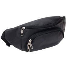 Мужская поясная сумка Borsa Leather черная (1t1027m-black): Пол Мужской