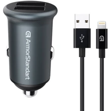 Зарядний пристрій ArmorStandart Car Charger 2xUSB QC3.0 with Lightning Cable Grey (ARM82458): Особливості Швидка зарядка