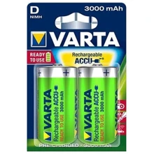 Varta D 3000mAh NiMh 2pcs Power ACCU (56720101402): Емкость 3000 мАч