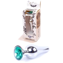 Анальна пробка із кристалом BOSS of TOYS Boss Series - Jewellery Silver BUTT PLUG Green, BS6400078: Для кого унісекс