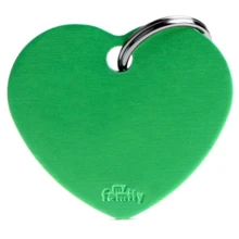 Адреса для тварин My Family BASIC ALUMINUM Серце велике, зелене (8055960254347): Виробник My Family