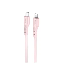 Кабель Hoco Cable USB-C to Lightning X97 Crystal 2.4A 20W 1m Light Pink: Тип USB-C - Lightning