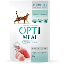 Влажный корм Optimeal Sterilised cats для стерилизованных кошек с индейкой и куриным филе в соусе 12x85 г (4820083906015): Тип Паучи