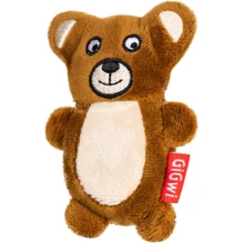 Іграшка для собак Ведмедик з двома пищалками GiGwi Plush плюш 9 см (75023): Виробник GiGwi