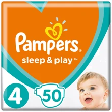 Подгузники Pampers Sleep & Play Maxi Размер 4 (9-14 кг), 50 шт (8001090669056): Тип Подгузники
